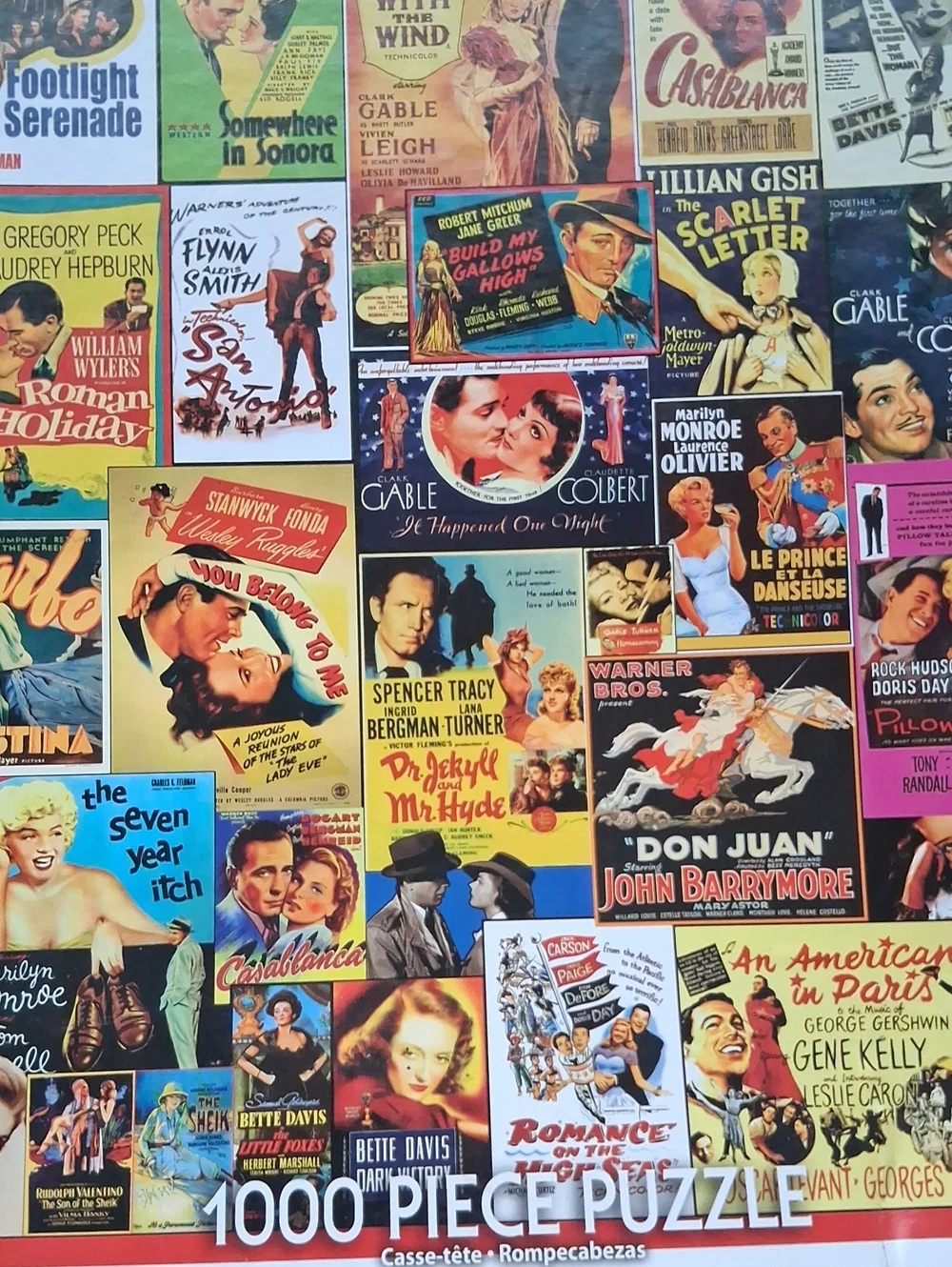White Mountain Multicolor Vintage Movie Posters 1000-Piece Puzzle